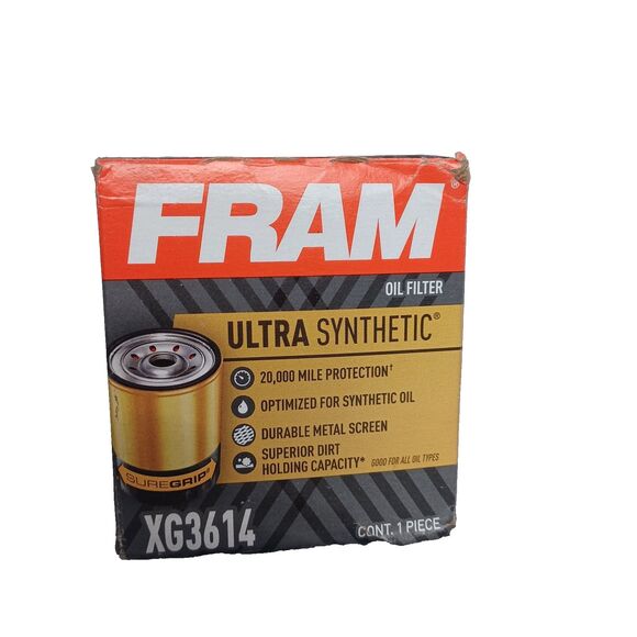FRAM Ultra Synthetic Oil Filter, XG3614, 20K Mile Replacement Engine Oil Filter - Picture 1 of 6